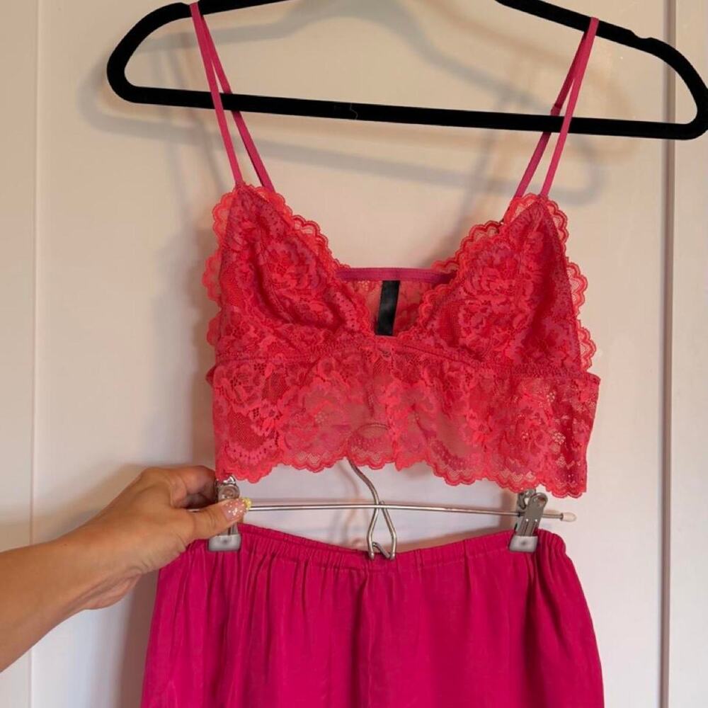 Out from under pink lace